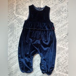 Pink Chicken Velvet Navy Jumper